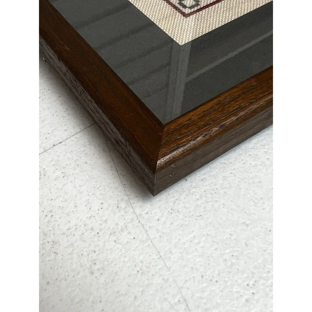 Framed Cross Stitch Welcome Alphabet Sampler 9.25